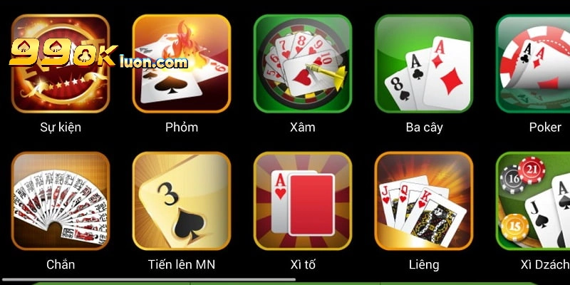 Tìm hiểu sảnh game bài 99OK 